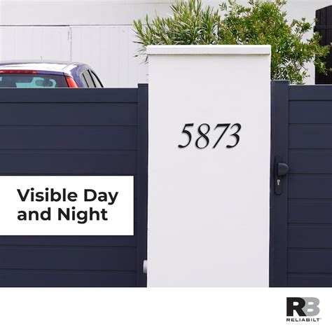 reliabilt black reflective house numbers